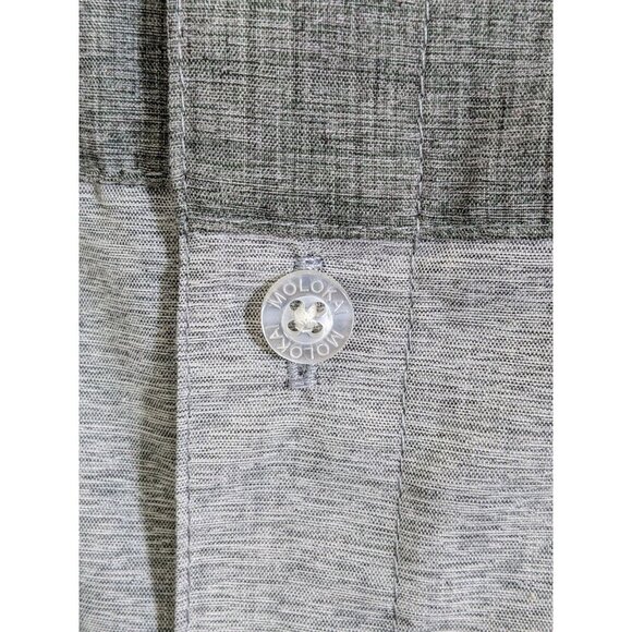 Molokai Surf Co Shirt Mens 2XL Gray Cotton Blend Short Sleeve Regular Fit Pocket - Picture 4 of 7
